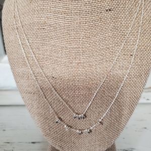 Stella & Dot Delicate Petal Silver Necklace